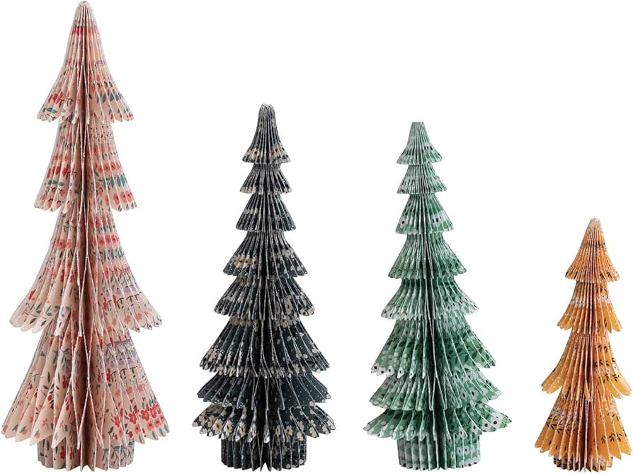 Creative Co-Op 3-1/4' Round x 9' H, 2-3/4' Round x 6-3/4'H, 2-3/4' Round x 6-1/2'H & 1-3/4' Round... | Amazon (US)