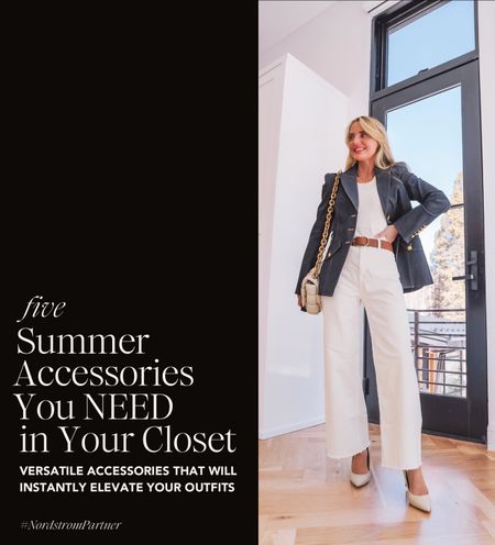 Do you ever feel like your outfit is just missing *something?* These five elevated, yet functional accessories from @nordstorm will add instant polish and glamour to every outfit you wear this summer! #NordstromPartner

The right accessories can make or break an outfit… and can make getting dressed more exciting! A new bag, some chic shoes, or even something as simple as a beautiful necklace can spark inspiration and excitement. Five of my must-have stylish summer accessories that belong in every woman’s closet and will take your summer style up a notch are…
1 | Versatile Leather Belt
2 | Light Neutral Handbag
3 | Chic & Comfortable Flats
4 | Elevated Summer Pumps
5 | Elegant Necklace 

For details on these gorgeous closet essentials, simply comment your favorite and I'll send you the link to shop! 

~Erin xo 

#LTKSeasonal #LTKStyleTip #LTKFindsUnder100