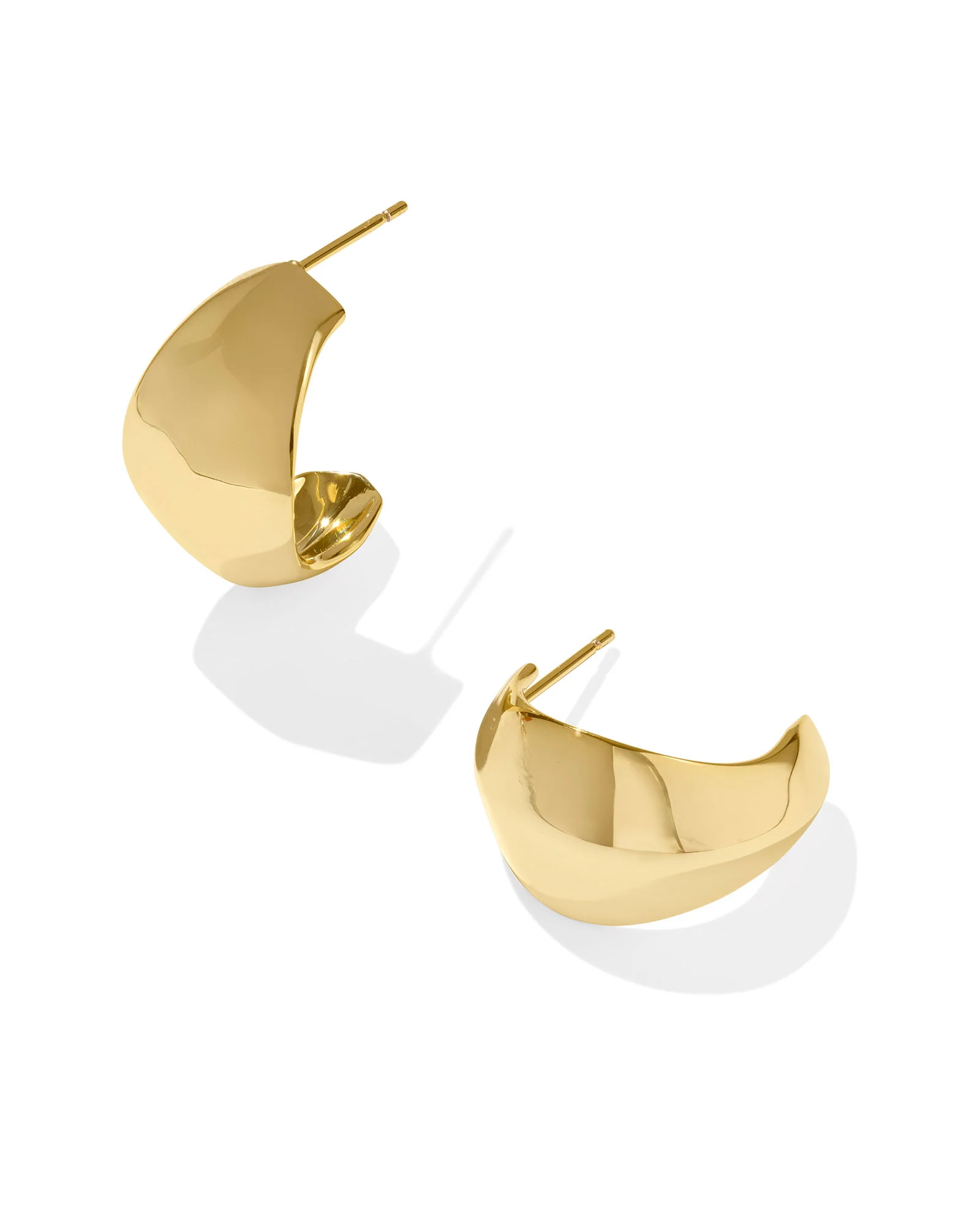 Krista Gold Metal Hoop Earrings | Kendra Scott