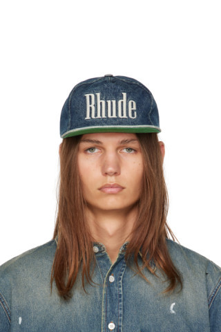 Indigo Logo Denim Cap | SSENSE