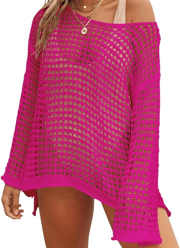 Beach Coverup for Women Bathing Suit Coverup Long Sleeve Beach Cover Up | Amazon (US)