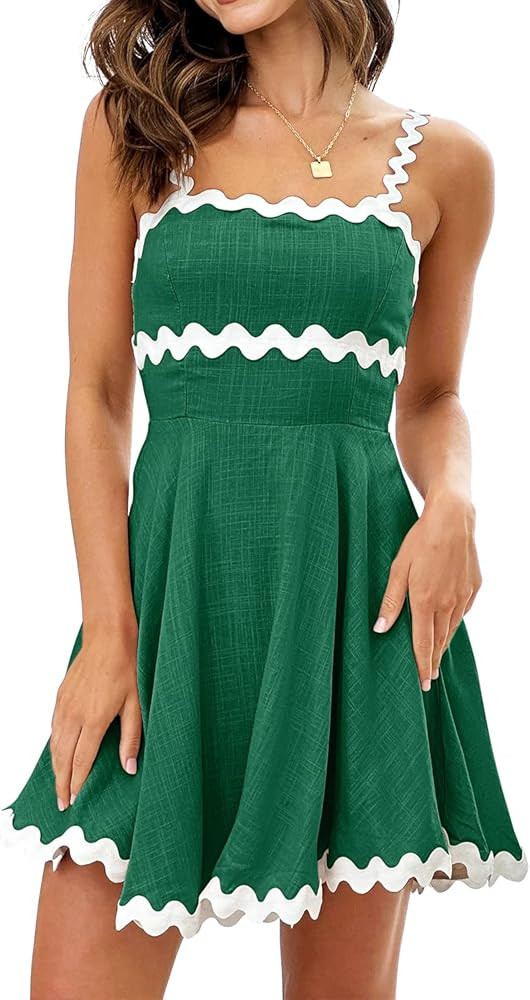 Shy Velvet 2024 Women's Summer Mini Dress Casual Linen Dress Cocktail Dresses for Women Sundresse... | Amazon (US)