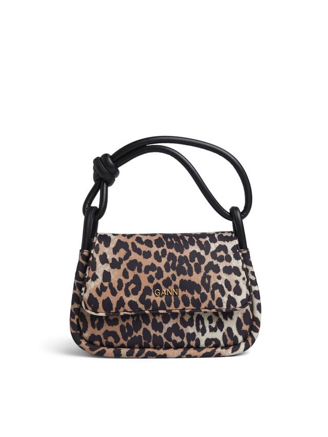 Women's GANNI Leopard Knot Flap Over Bag | Fenwick | Fenwick