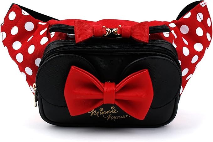 Winghouse x Minnie Red Ribbon Polka Dot Fanny Pack Sling Chest Travel Trip Bum Bag Bag for Girls ... | Amazon (US)