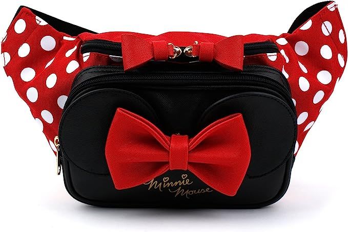 Winghouse x Minnie Red Ribbon Polka Dot Fanny Pack Sling Chest Travel Trip Bum Bag Bag for Girls ... | Amazon (US)