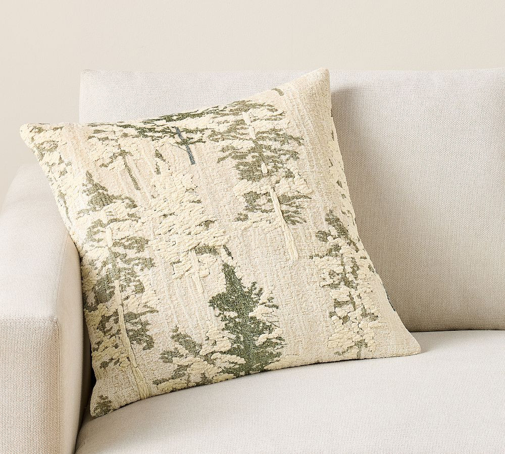 Woods Embroidered Pillow | Pottery Barn (US)