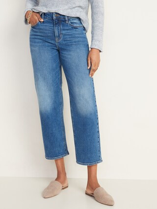 High-Waisted Slim Wide-Leg Jeans for Women | Old Navy (US)