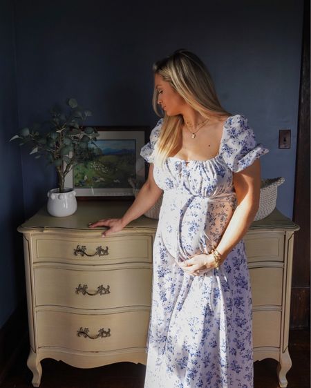 Bump friendly amazon dress, sized up to a large since the waist isn’t elastic and the back zips up. The side slit is high because of my bump, but can easily be stitched closed if you need to! 
Also linking rope baby changing basket  from amazon 
Baby shower dress
Bump friendly dress
Baby boy nursery


#LTKbump #LTKbaby