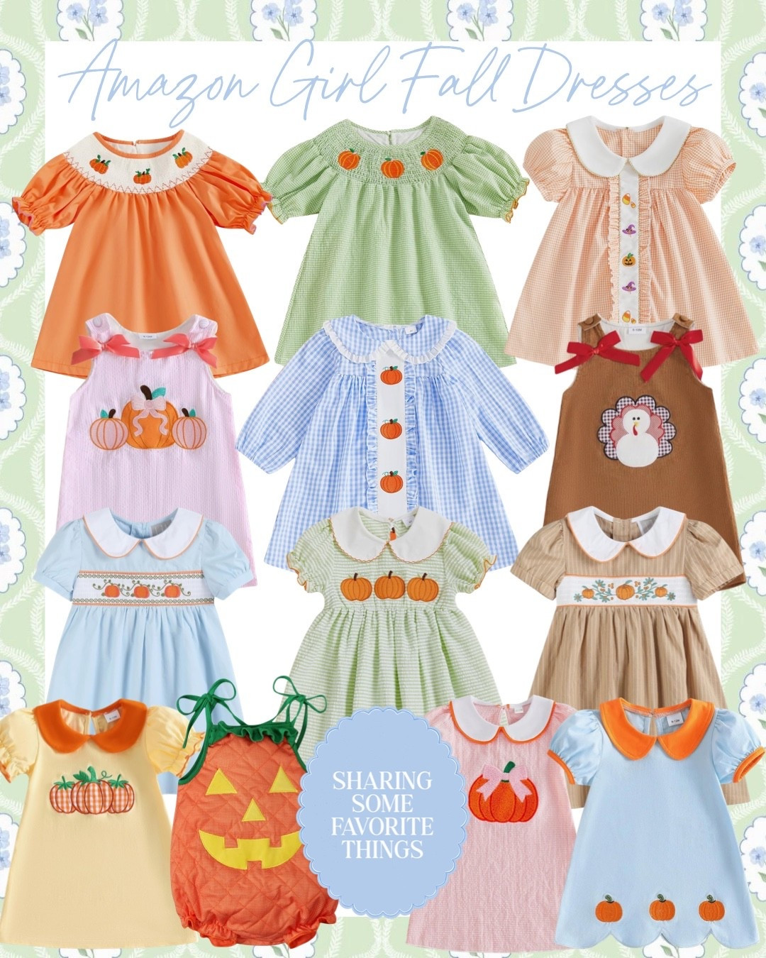 The cutest little girl fall dresses on Amazon 🎃🤎🍂

These look like something you’d find at a cute children’s boutique, but for Amazon prices 🙌🏼 From pumpkins and turkeys to the sweetest Halloween prints, there are so many precious options for all the fun fall festivities!

Perfect for pumpkin patches, school, Thanksgiving, Halloween parties, fall pictures + everyday wear 🦃🎃👻🍁

Such a good Amazon find for toddler + little girl fall outfits! Linking all my favorites for you 🫶🏻

#amazonfinds #amazonfashion #amazonkids #toddlergirlstyle #little girlfashion #falloutfits #fallkidsfashion #halloweenoutfit #thanksgivingoutfit #pumpkinpatchoutfit #fallstyle #toddlergirlstyle #falloutfits #kidsfashion #little girlstyle #fallfashion #toddlerfashion #lullabyset #toddlergirlstyle #little girlstyle #kidsfashion #toddleroutfits #classicchildrenswear #southernstyle #momfinds #ltkfamily #kidsfashion #kidsclothes #childrensclothing #falloutfits #fallfashion #kidsoutfits #toddlerfashion #toddleroutfits #babyclothes #siblingoutfits #matchingoutfits #familyphotos #fallfamilyphotos #fall #autumn #itsfallyall #kids #kid #kidsstyle #kidstyle #kidsclothes #kidsoutfits #toddlers #toddler #toddlerstyle #toddlersstyle #toddlerclothes #toddleroutfits #toddlerfashion #baby #babyclothes #babystyle #babyfashion #boy #boyclothes #boystyle #girl #girlclothes #girlstyle #pumpkin #smocked #smocking #fallstyle #winterstyle #family #familyphoto #familystyle #classic #classicstyle #amazon #amazonstyle #amazonfashion #amazonprime #affordable #affordablefashion #affordablestyle

#LTKKids #LTKBaby #LTKSaleAlert