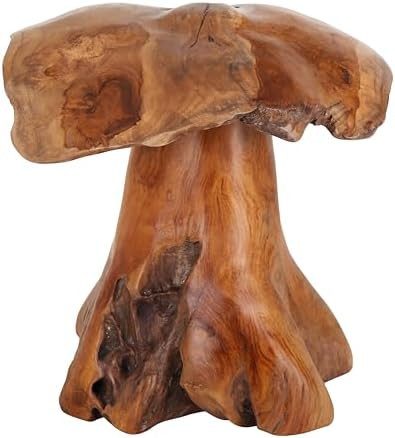 Handcrafted Teak Mushroom Decor – Solid Indonesian Teak Wood Sculpture – Organic Modern Accen... | Amazon (US)