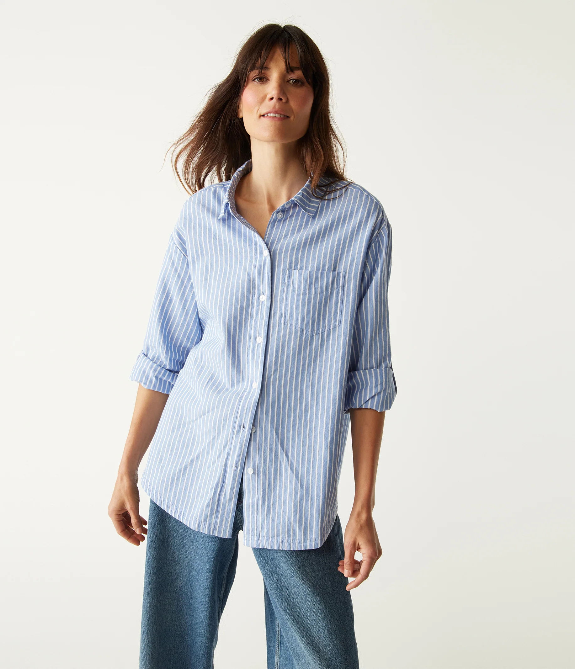 Wendy Oversized Striped Shirt | MichaelStars.com