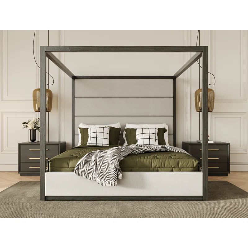 Langley Tufted Canopy Bed | Wayfair North America