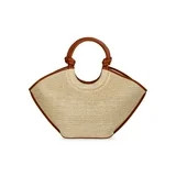 Time and Tru Women's Knot Handle Tote Handbag, Natural | Walmart (US)