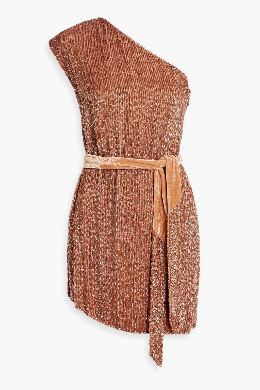 Ella one-shoulder sequined chiffon mini dress | The Outnet (US and CA)