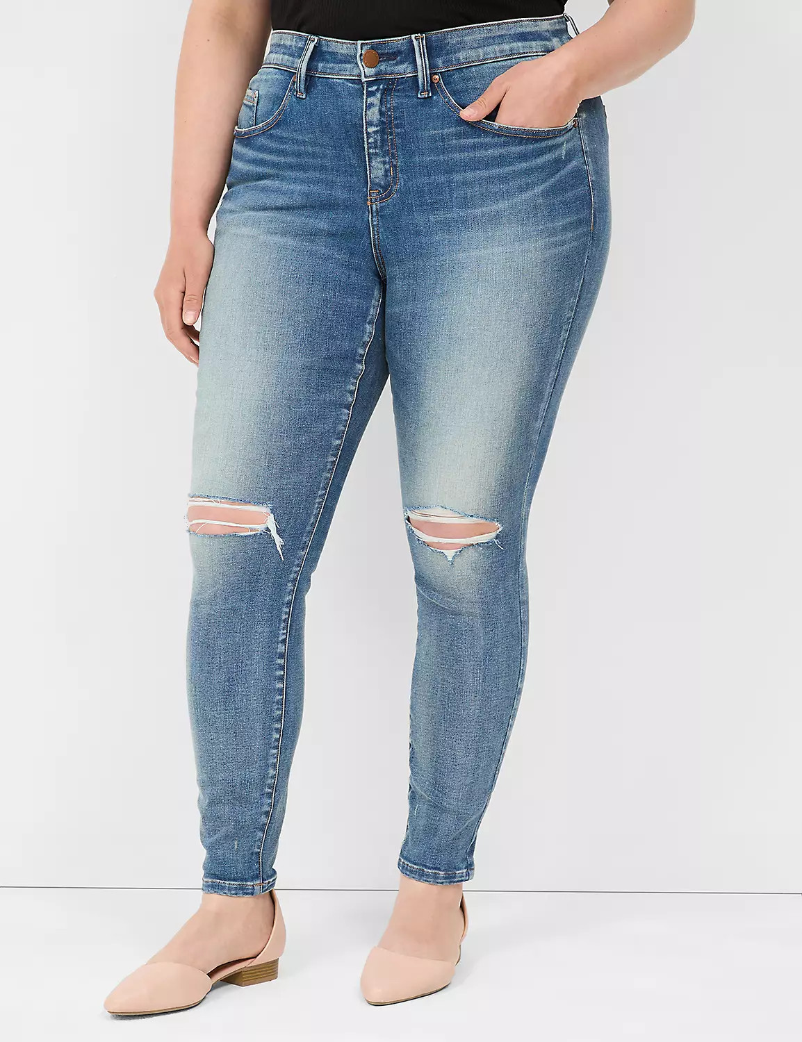 Signature Fit Destructed Skinny Jean | Lane Bryant (US)