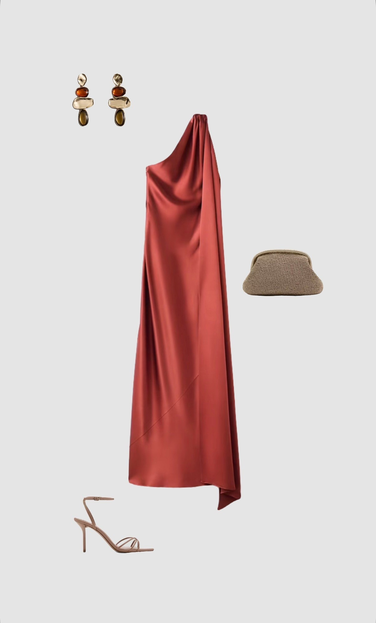 Wedding Guest Dress Outfit Inspo ✨

• burnt orange asymmetric off shoulder satin scarf maxi dress nude strappy high heels raffia clutch ba holiday outfits evening dress event occasion wear summer spring uk 2026 racers racing ascot dress midi •



#LTKuk #LTKsummer #LTKwedding