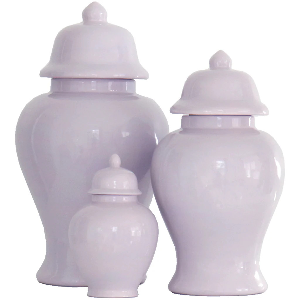 Light Lavender Ginger Jars | Lo Home by Lauren Haskell Designs