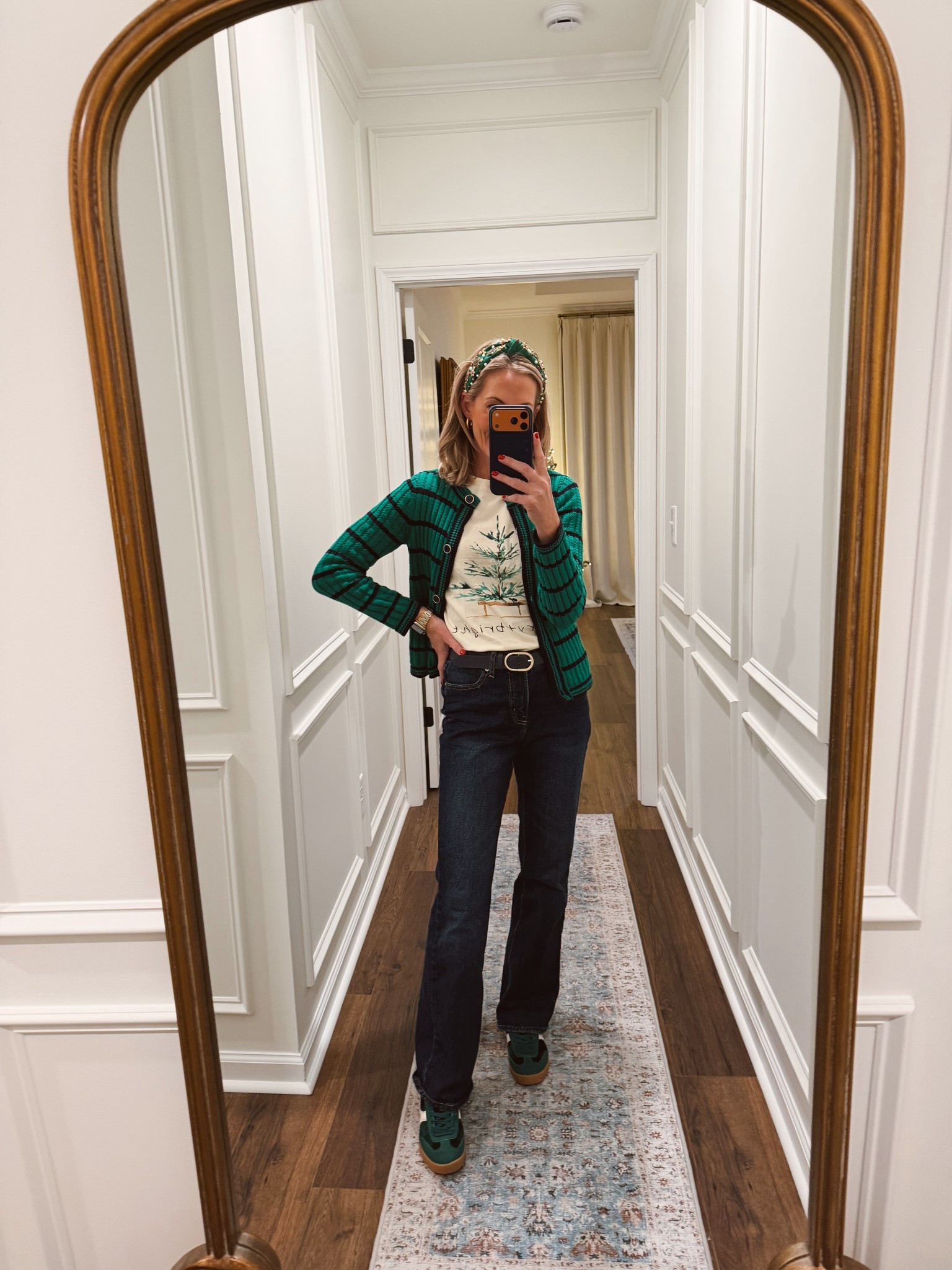 In my heart is a Christmas Tree Farm” …and in Learning Land, it’s cozy, classic, and under $30! Comment Walmart to grab this NEW arrival sweater that I turned into the cutest Christmas sweater!! 

Today’s everyday look is giving Christmas Tree Farm energy with a classic, cozy, and just festive enough without going full jingle bells. This textured striped cardigan is lightweight, polished, and perfect for school days when you still want to feel cute. Layered over a Merry + Bright tee, paired with my favorite everyday jeans and comfy sneakers, this outfit is proof that holiday style doesn’t have to be expensive.

🎄Cardigan: Walmart, under $30
🎄 Graphic tee: $15
🎄 Jeans - under $25 
Whole look: festive, wearable, and budget-friendly

If you’re teaching, running errands, or heading into the weekend still humming Christmas tunes—this one’s for you 🎄

#LTKootd #LTKdayinmylife #LTKHoliday