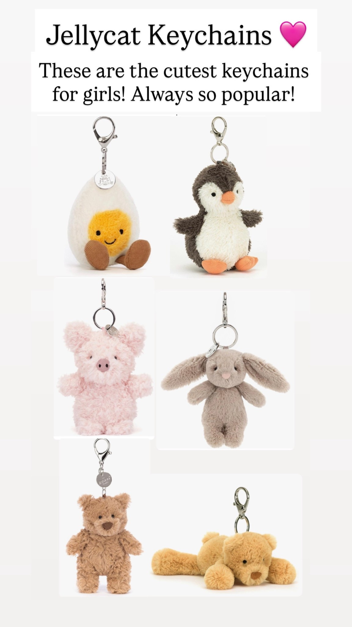 Jellycat keychains 

#LTKKids
