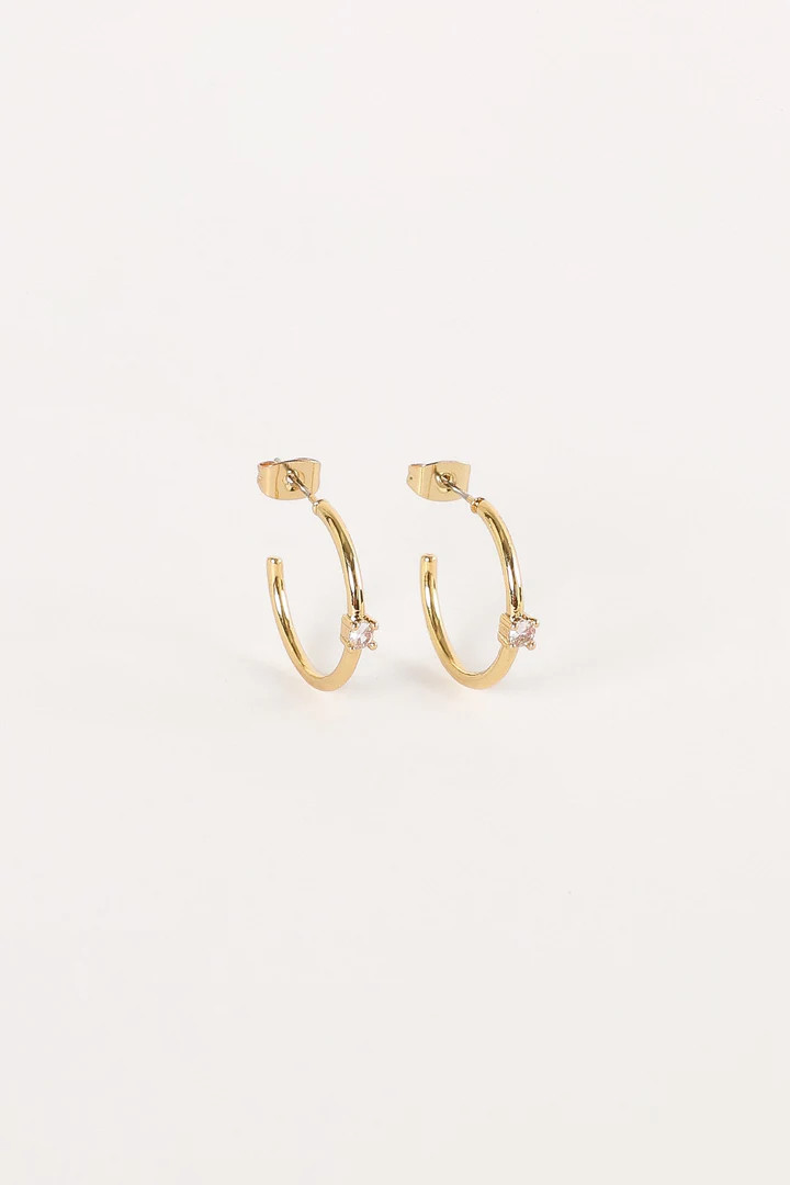 Damie Hoop Earrings - Gold | Petal & Pup (US)