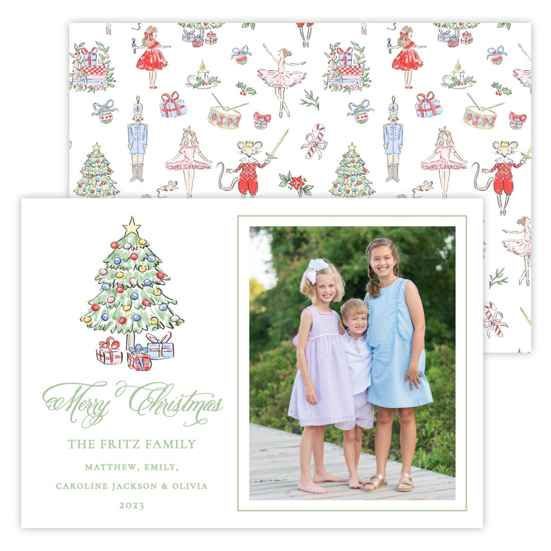 Printable Christmas Photo Card Holiday Photo Card Watercolor - Etsy | Etsy (US)