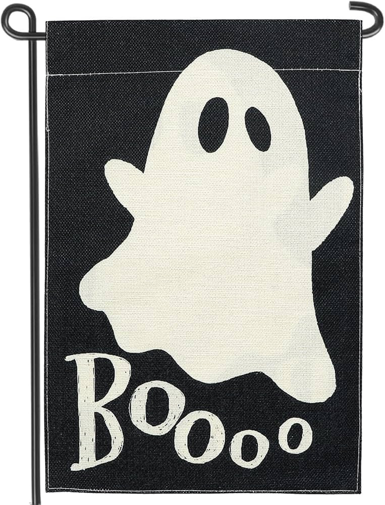 Welcome Halloween Ghost Pumpkin Garden Flag 12 x 18 Inch Double Sided Happy Halloween Flag(D) | Amazon (US)