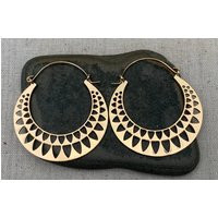 Gold Geometric Hoops - Minimalist Big Hoop Earrings Modern Large Jewelry | Etsy (US)