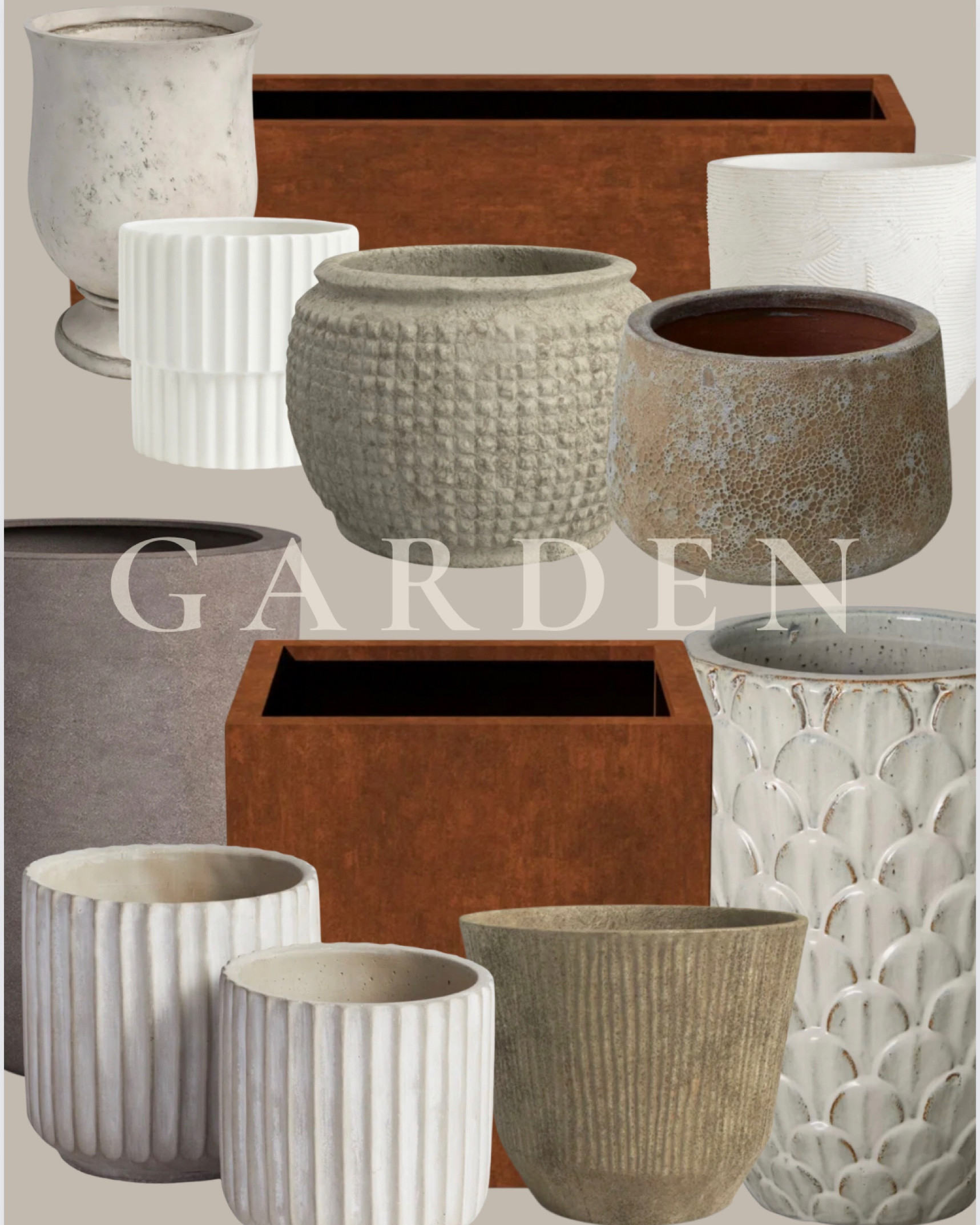 Absolutely love these planters for gardening that's quickly approaching!
.
ContainerGardening | UrbanGarden | planters | organic look | organic decor | EdiblePlanters | VeggiePlanters | FloralContainers | PatioGardens | GrowYourOwnFood | SmallSpaceGardening | DeckPlanters | GardenContainers | BalconyGardens | HomeGrownVeggies | FlowerBoxInspiration | VegetablePlanters | ContainerBlooms | DIYPlanterIdeas | EatWhatYouGrow | SeasonalPlanters | VerticalGardening | PorchGarden | GardenInSmallSpaces | BountifulContainers



#LTKU #LTKhome #LTKfindsunder100