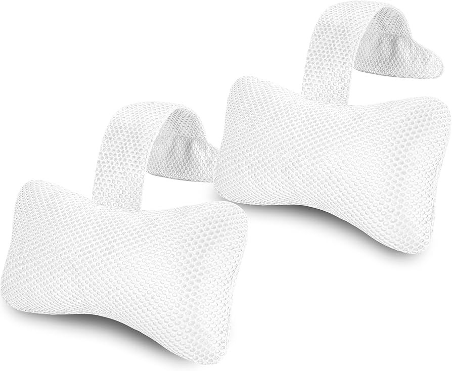 Hot Tub Pillow for Outdoor (2-Pack), Spa Pillow with Adjustable Strap to Adjust Height, Universal... | Amazon (US)