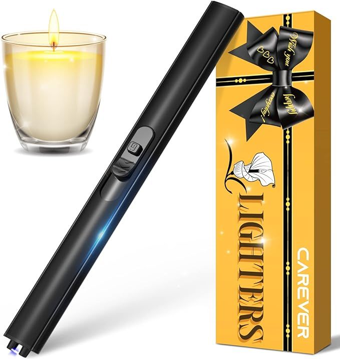 Electric Lighter for Candle USB Rechargeable - Safety Lock Long Arc Plasma Lighters Flameless Win... | Amazon (US)