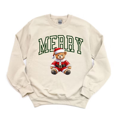 Simply Sage Market Women's Graphic Sweatshirt Merry Bear | Target
