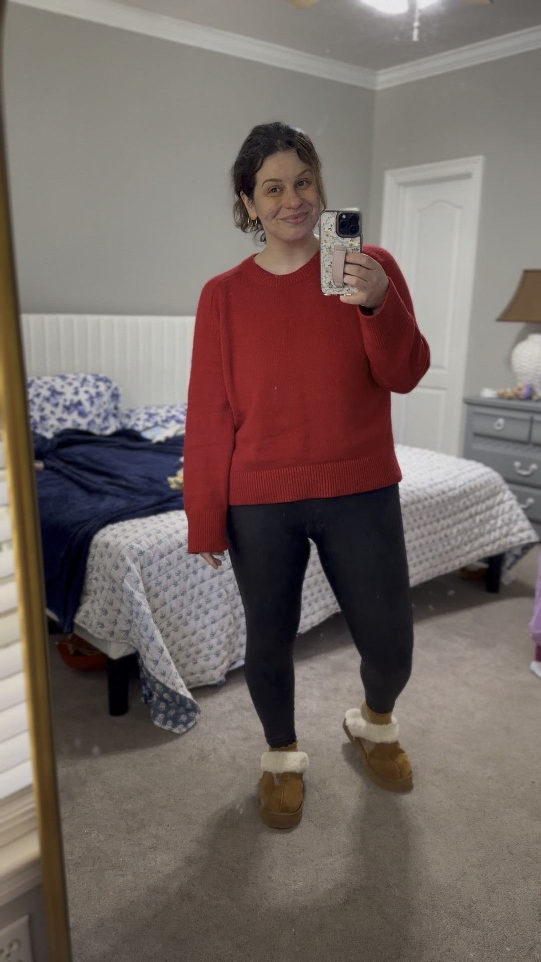 Winter Outfits in Louisiana ✨ Fleece lined faux leather leggings from Spanx, cozy sweater from Abercrombie, stretchy washable silk camisole from Quince. Linked everything and similar pieces as well! 

A large in the leggings- they run a smidgen tighter than the usual
A medium in the sweater. It’s nice and oversized. 

#LTKStyleTip #LTKWatchNow #LTKSeasonal