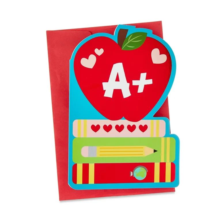Valentine's Day A+ Teacher Greeting Card, Multi-color, by Way To Celebrate | Walmart (US)