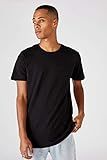 COTTON ON Men's Essential Longline Scoop T-Shirt, Black, XL | Amazon (US)