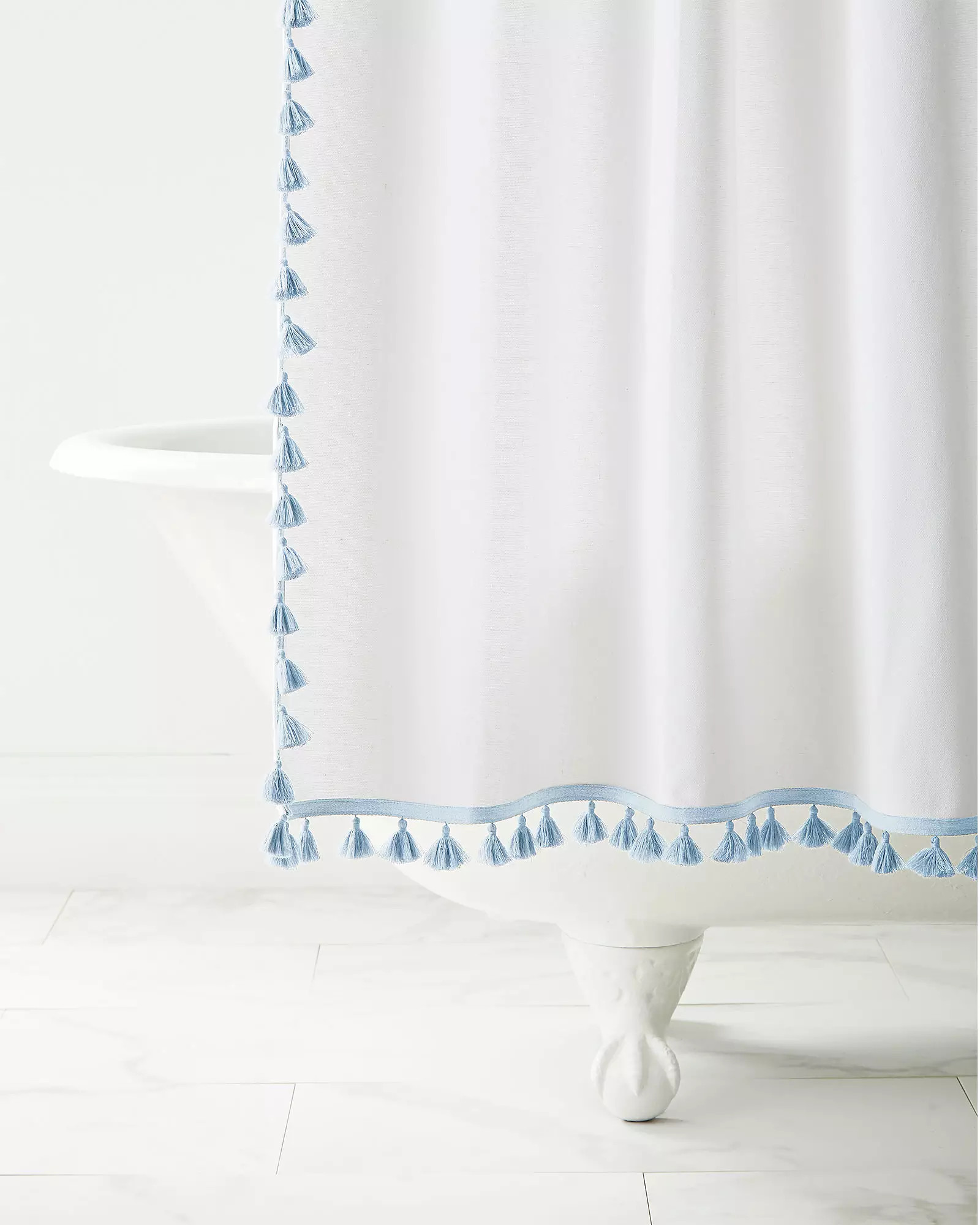 French Tassel Shower Curtain | Serena and Lily
