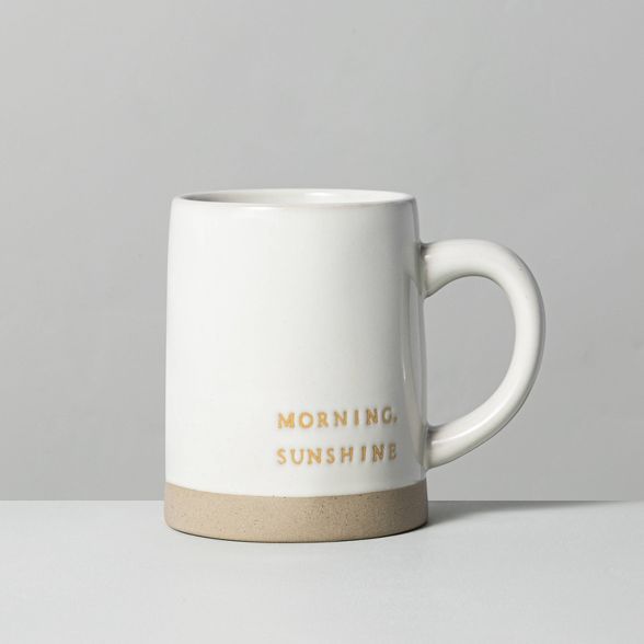 &#39;Morning Sunshine&#39; 17oz Stoneware Mug Yellow - Hearth &#38; Hand&#8482; with Magnolia | Target