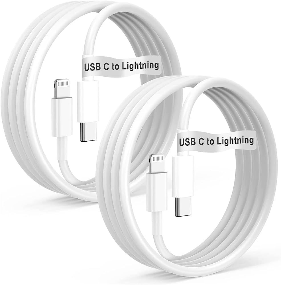Usbc to Lightning Cable for Apple iPhone 14/13/12 Fast Charger Cord 6ft [Apple MFi Certified], 2 ... | Amazon (US)