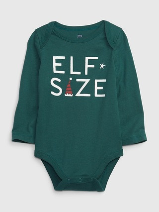 Baby 100% Organic Cotton Mix and Match Holiday Graphic Bodysuit | Gap (CA)