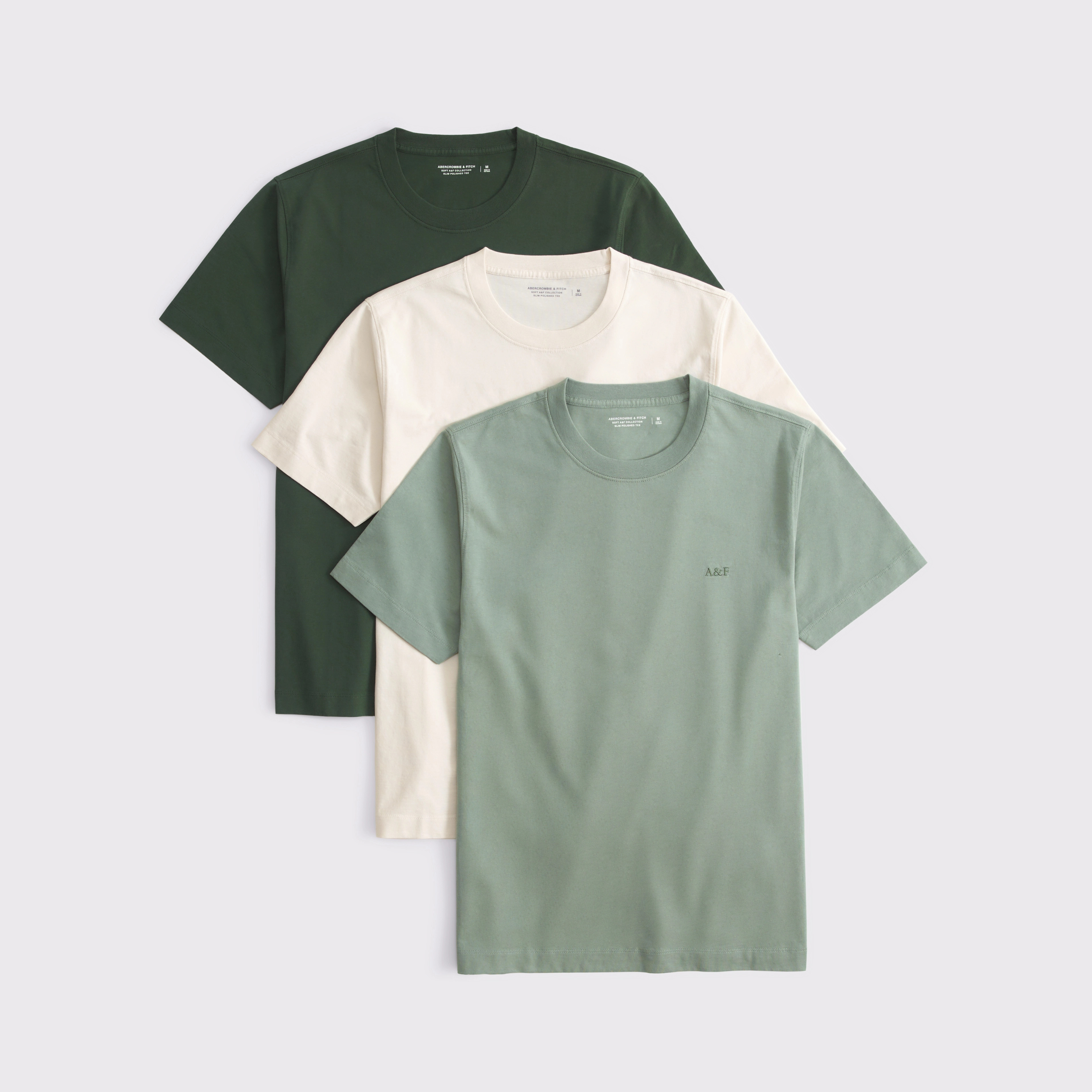 3-Pack Slim Polished Logo Tees | Abercrombie & Fitch (US)