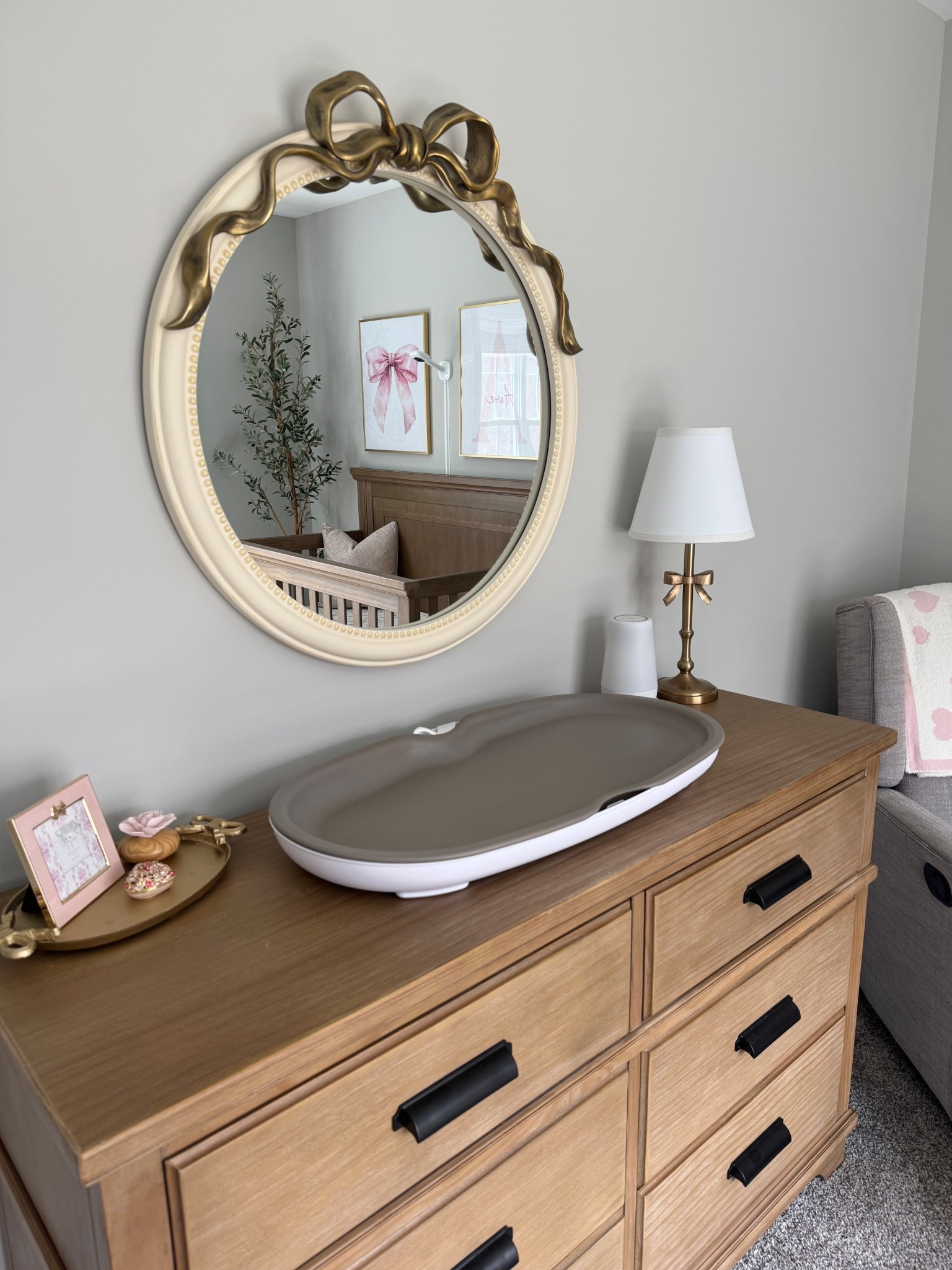 Pink & gold bow themed nursery for baby girl #2 💗

#LTKKids #LTKHome #LTKBaby