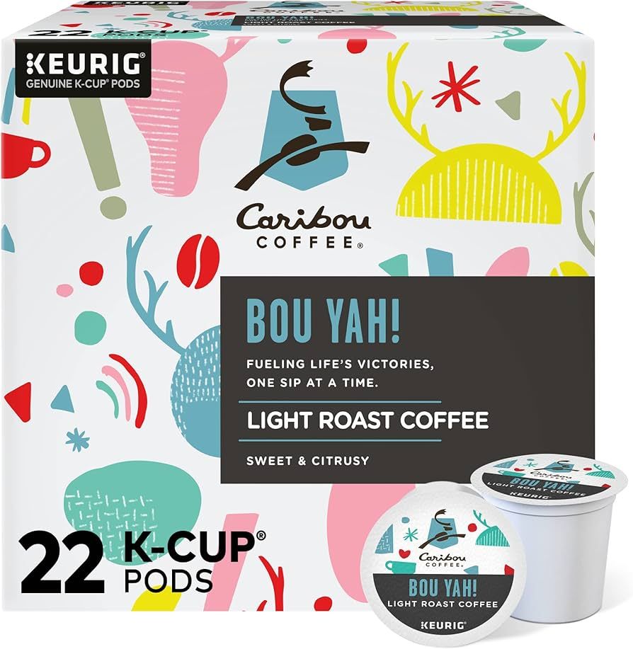 Caribou Coffee Bou-Yah, Keurig Single Serve K-Cup Pods, 22 Count | Amazon (US)