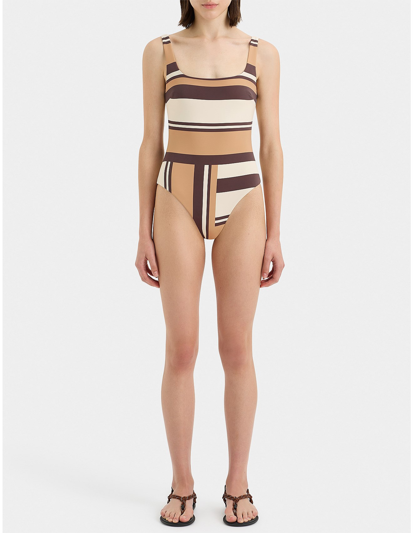 Mahogany Cantina Stripe One Piece Swimsuit | David Jones (Australia & New Zealand)