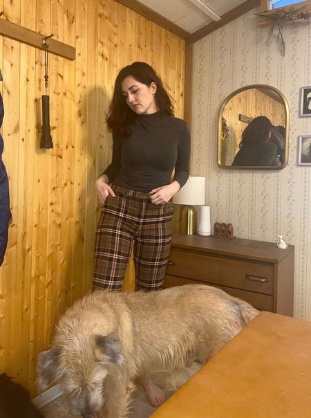 Trying to get an outfit photo with dogs is proving.. challenging. Pants are thrifted, linking similar ! 

#LTKMostLoved #LTKSeasonal #LTKSpringSale