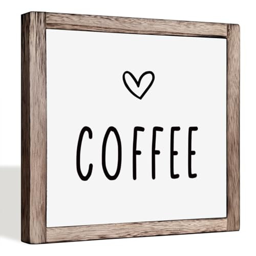 Coffee Bar Décor, Coffee Sign, Coffee Wood Plaque Sign, Coffee Bar Sign, Coffee Decor for Kitchen, Coffee Station Décor, Coffee Decorations for Coffee Bar, Coffee Bar Tabletop Décor 9.9inch | Amazon (US)