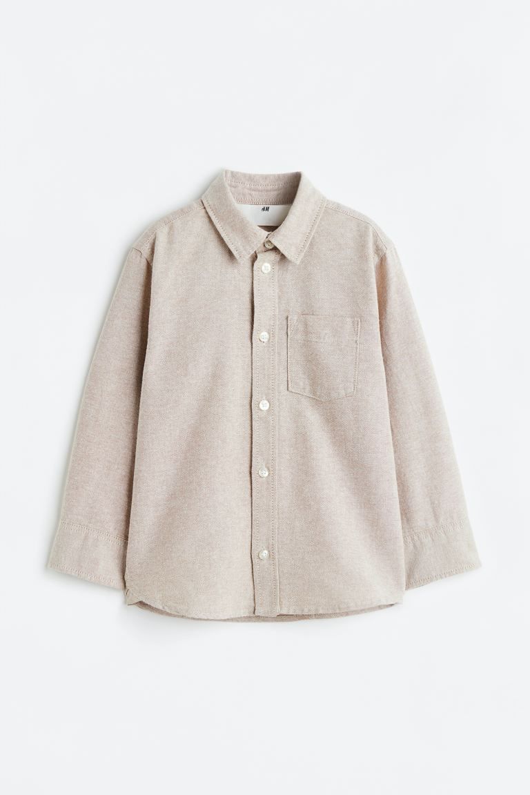 Cotton Shirt - Light beige - Kids | H&M US | H&M (US + CA)