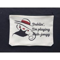 Mahjongg Card Bag.mah-Jong Coin Bag.mah-Jongg Gift.mah-Jongg Hostess Birthday Prize.personalized Mah-Jong Bag | Etsy (US)