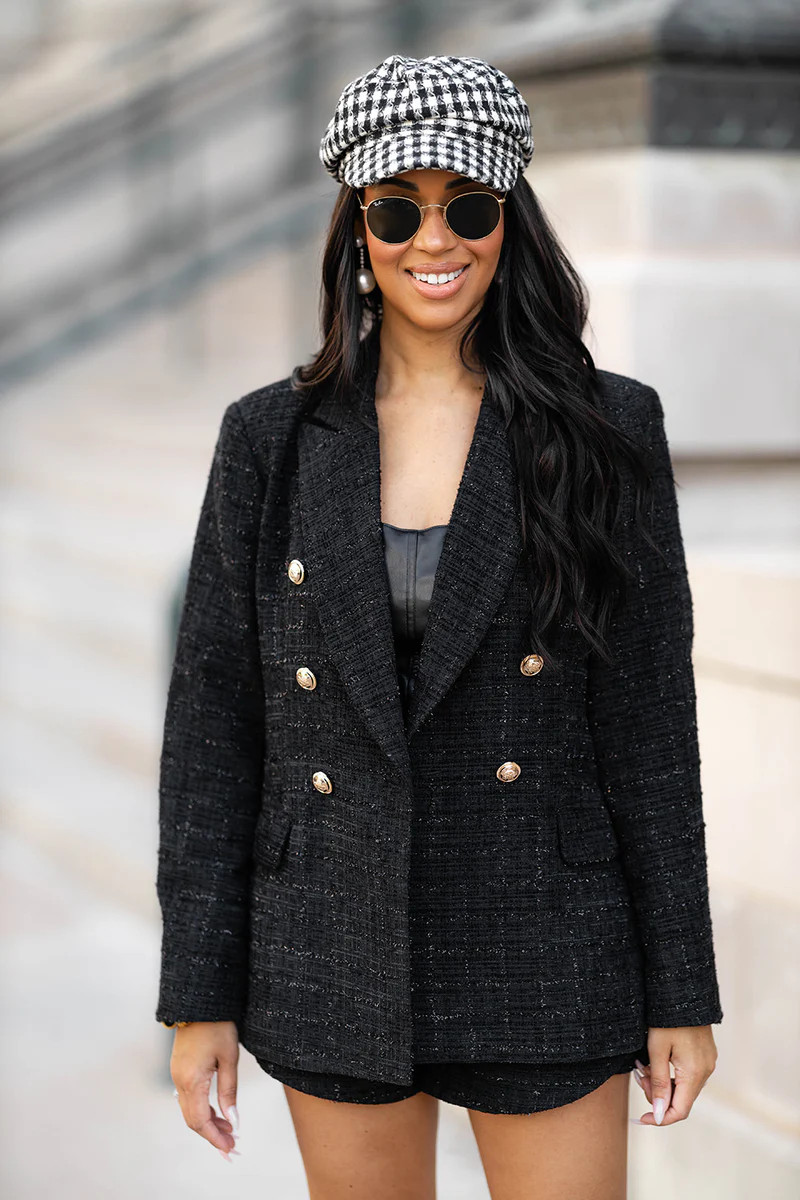 BuddyLove | Tucker Tweed Blazer | Black Ice | BuddyLove