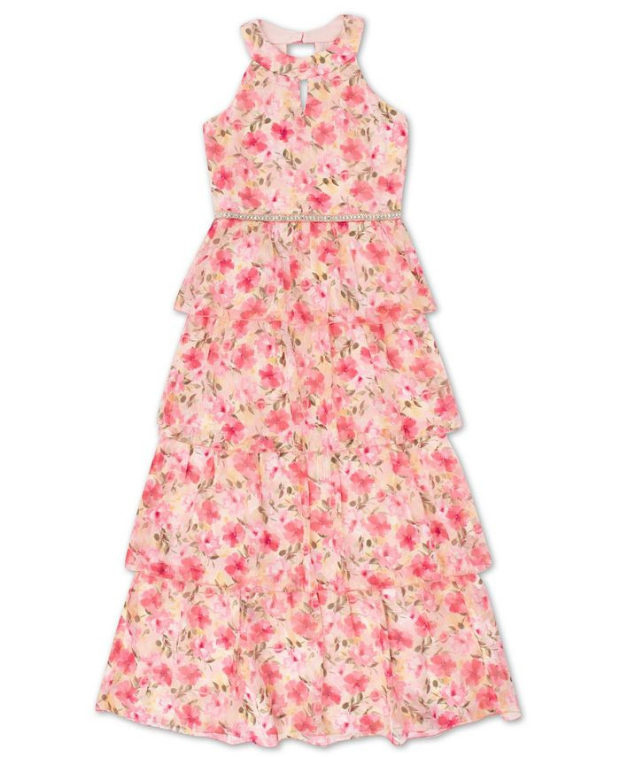 Big Girls Floral Tiered Dress | Macys (US)