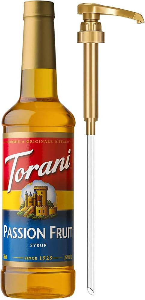 Torani Passion Fruit Syrup for Drinks, Flavoring for Iced Tea, Lemonade, Sodas, and Cocktails, Pu... | Amazon (US)