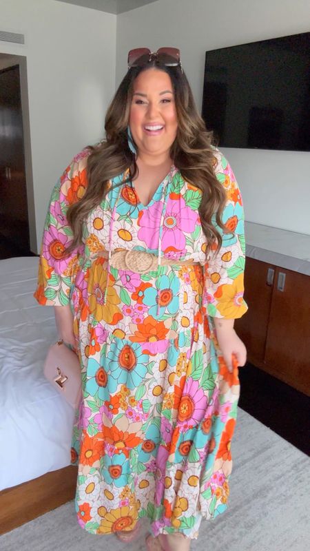 Brunch OOTD for my first day in LA! 💕☀️ you guys already know that Show Me Your Mumu is one of my FAVS!! so many gorgeous plus size options, including the stress. I’m wearing my true size 2X. It has a super oversized fit, so I love to pair it with a belt 🥰

#LTKSeasonal #LTKplussize #LTKstyletip